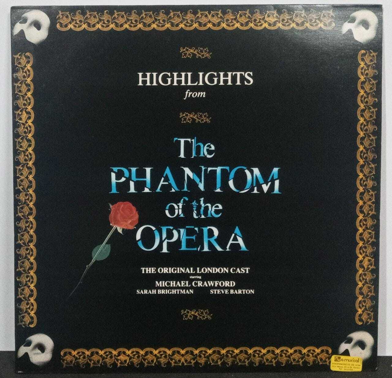 Vinil -  Michael Crawford, Sarah Brightman and Steve Barton -  The Phantom Of The Opera