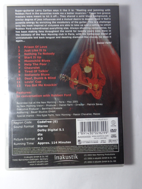 DVD - Robben Ford - New Morning - The Paris Concert