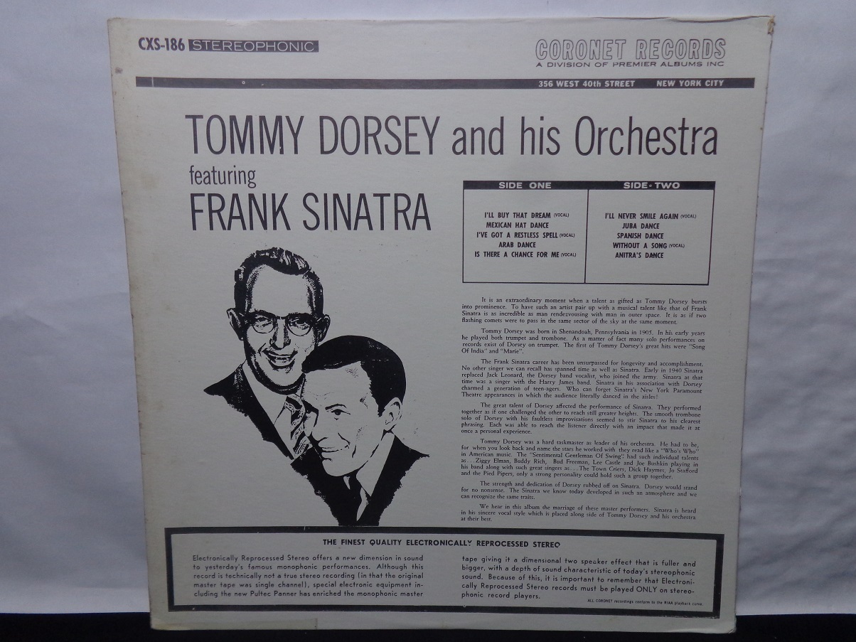 Vinil - Tommy Dorsey and His Orchestra Featuring Frank Sinatra - s/t (USA)
