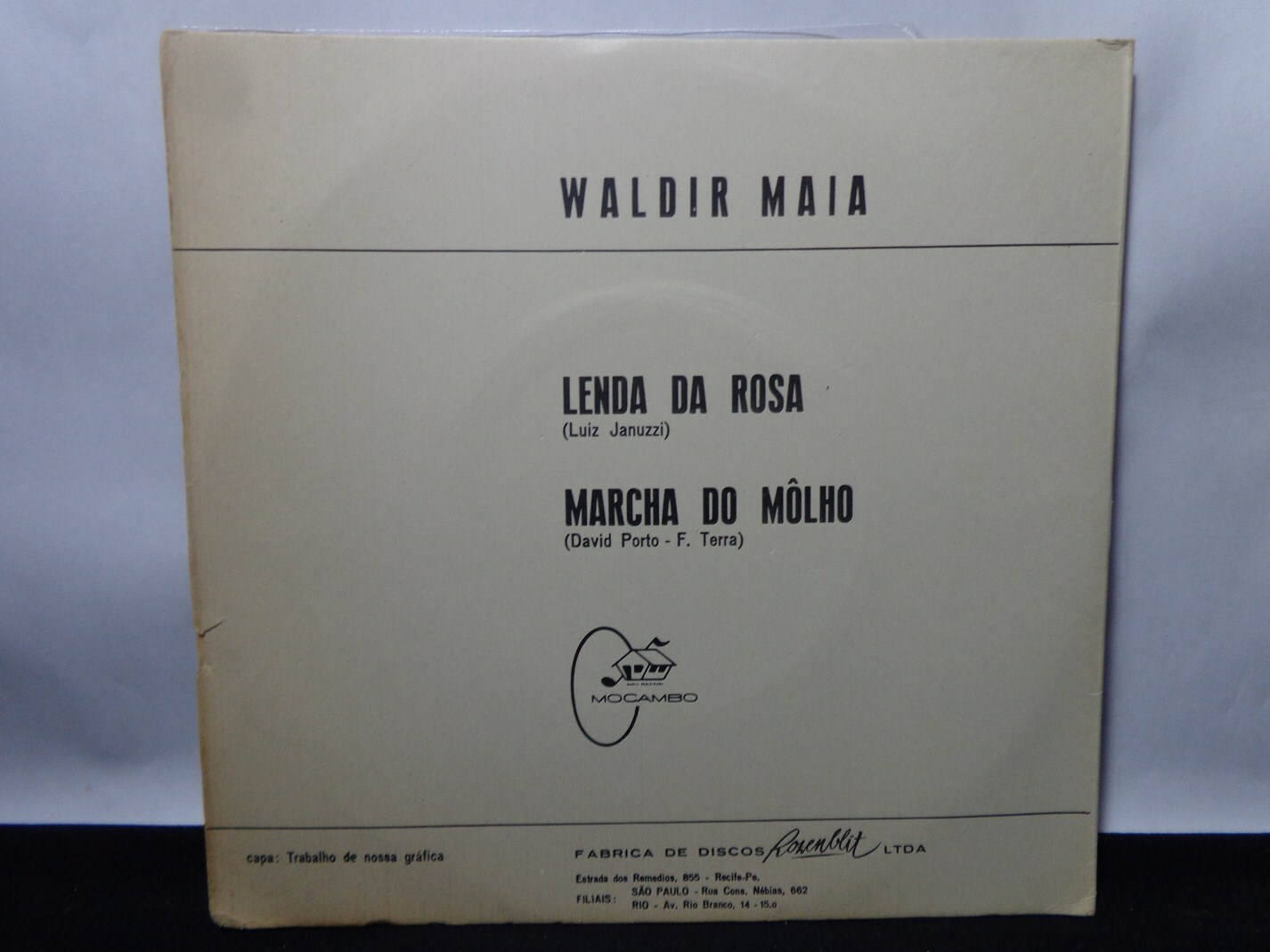 Vinil Compacto - Waldir Maia - Lenda da Rosa / Marcha do Môlho