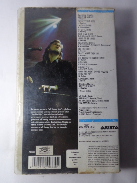 FITA VHS - Jeff Healey Band the &#8206;- See The Light Live From London