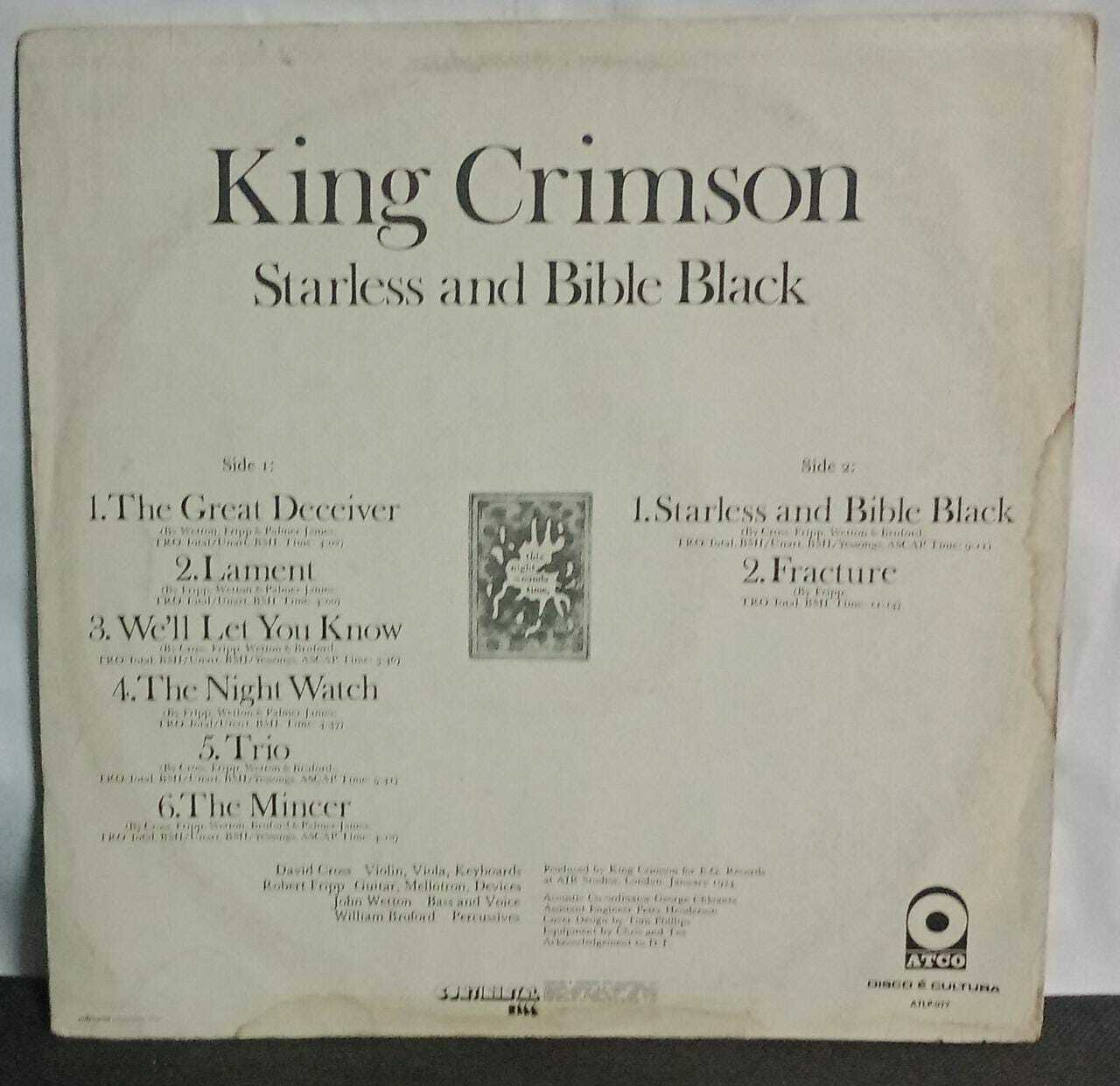 Vinil - King Crimson - Starless and Bible Black