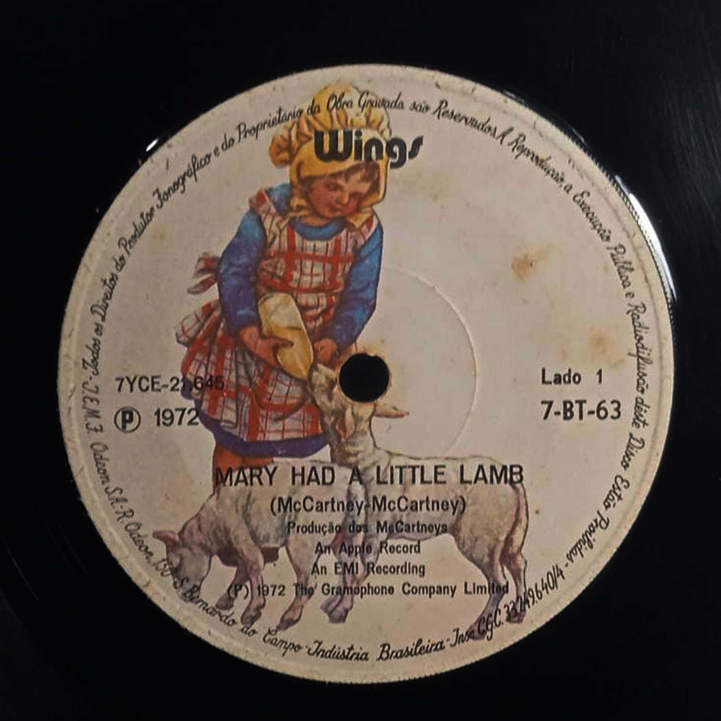 Vinil Compacto - Paul McCartney and Wings - Mary Had A Little Lamb