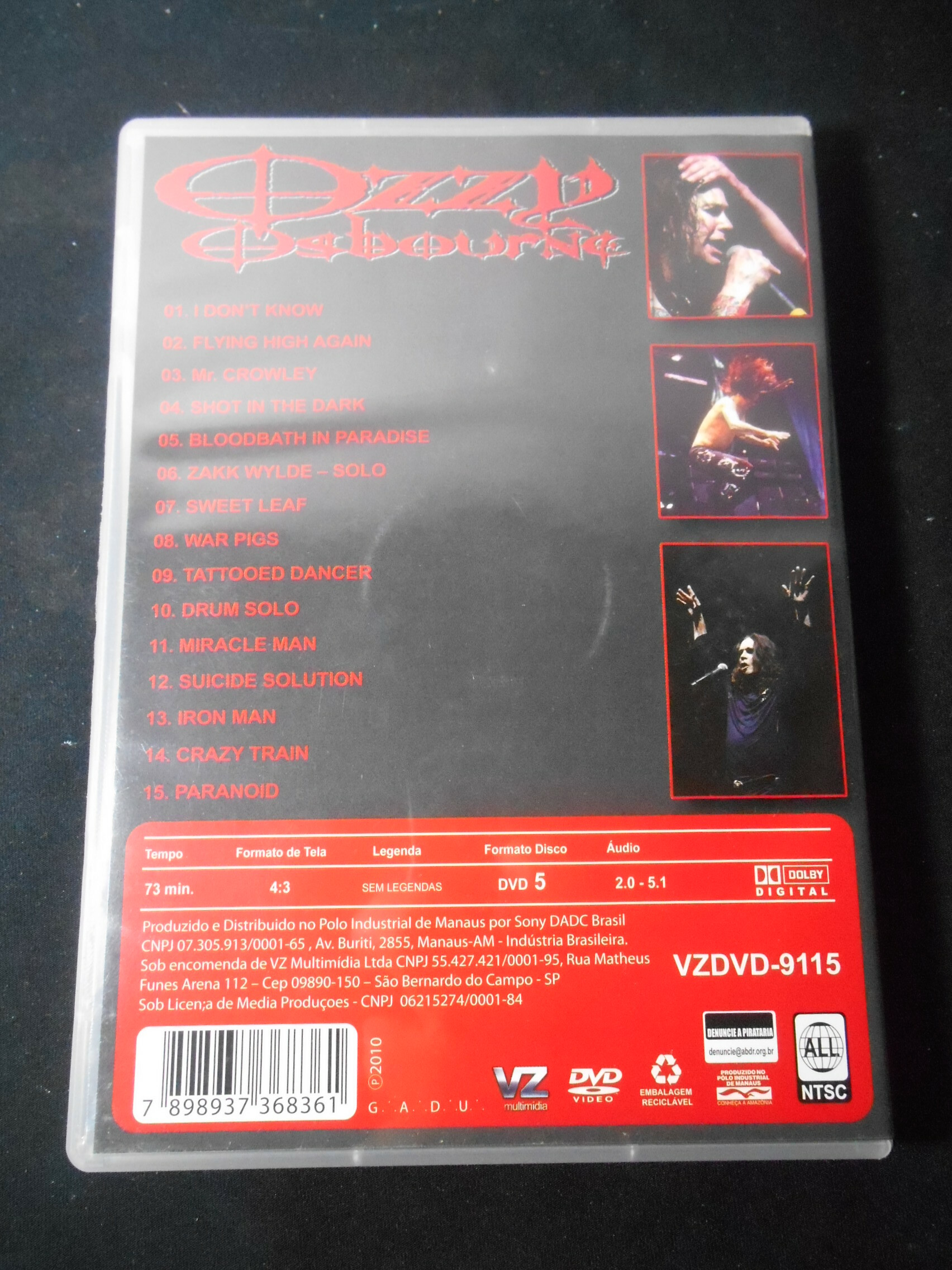 DVD - Ozzy Osbourne - Live at the Tower Philadelphia