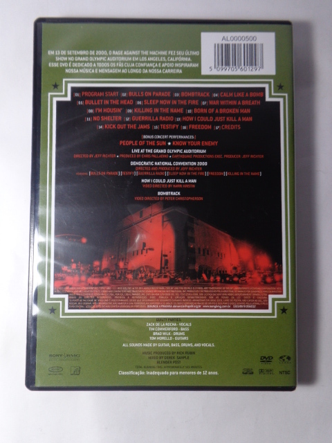 DVD - Rage Against the Machine - Live at the Grand Olympic Auditorium
