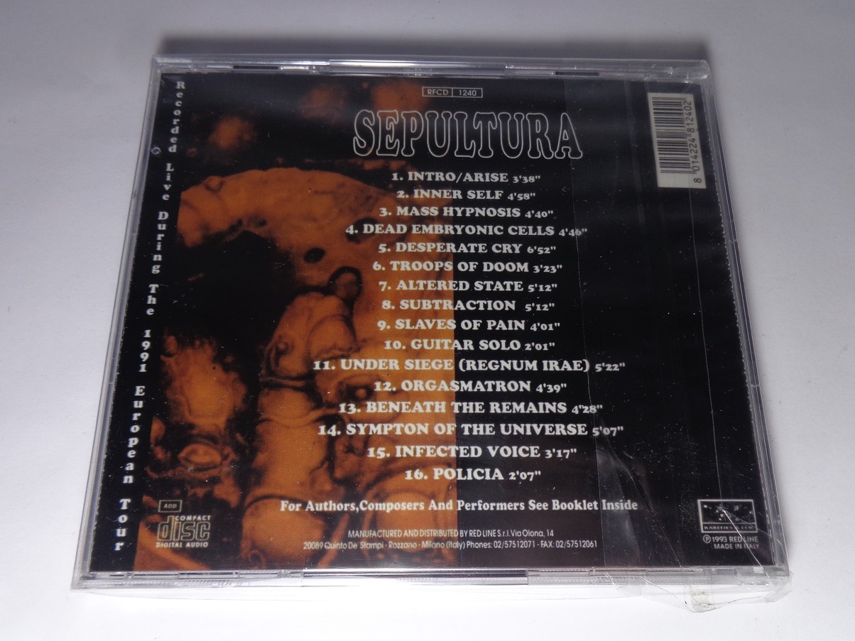 CD - Sepultura - Europe 1991 (Lacrado/Italy)