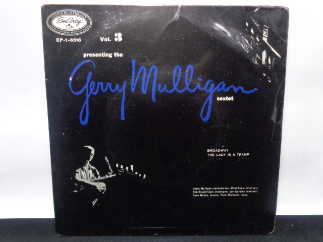 Vinil Compacto - Gerry Mulligan Sextet - Broadway / The Lady Is A Tramp (Italy)