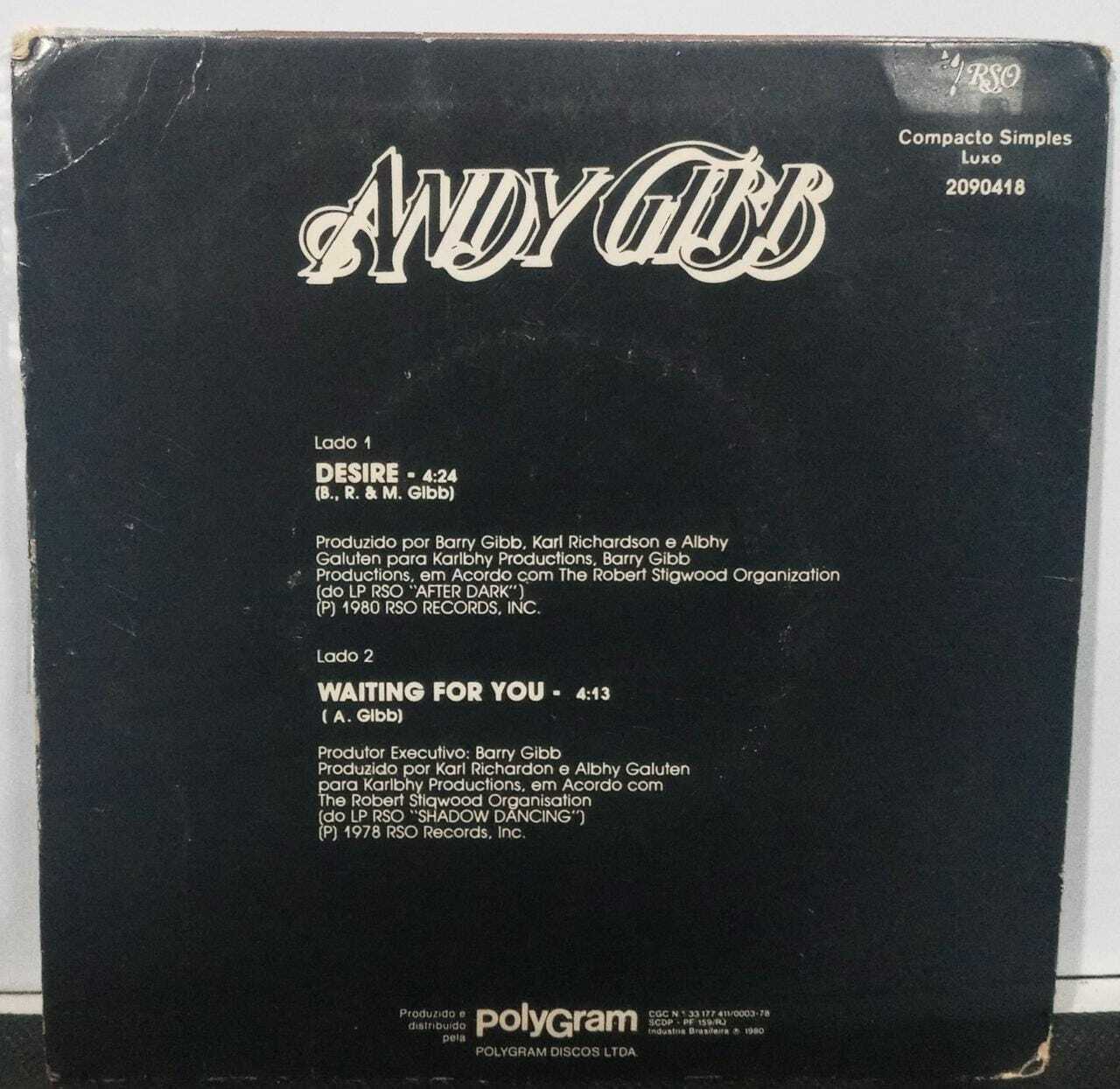 Vinil Compacto - Andy Gibb - Desire