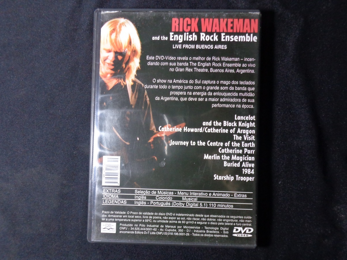 DVD - Rick Wakeman and The English Rock Ensemble - Live From Buenos Aires