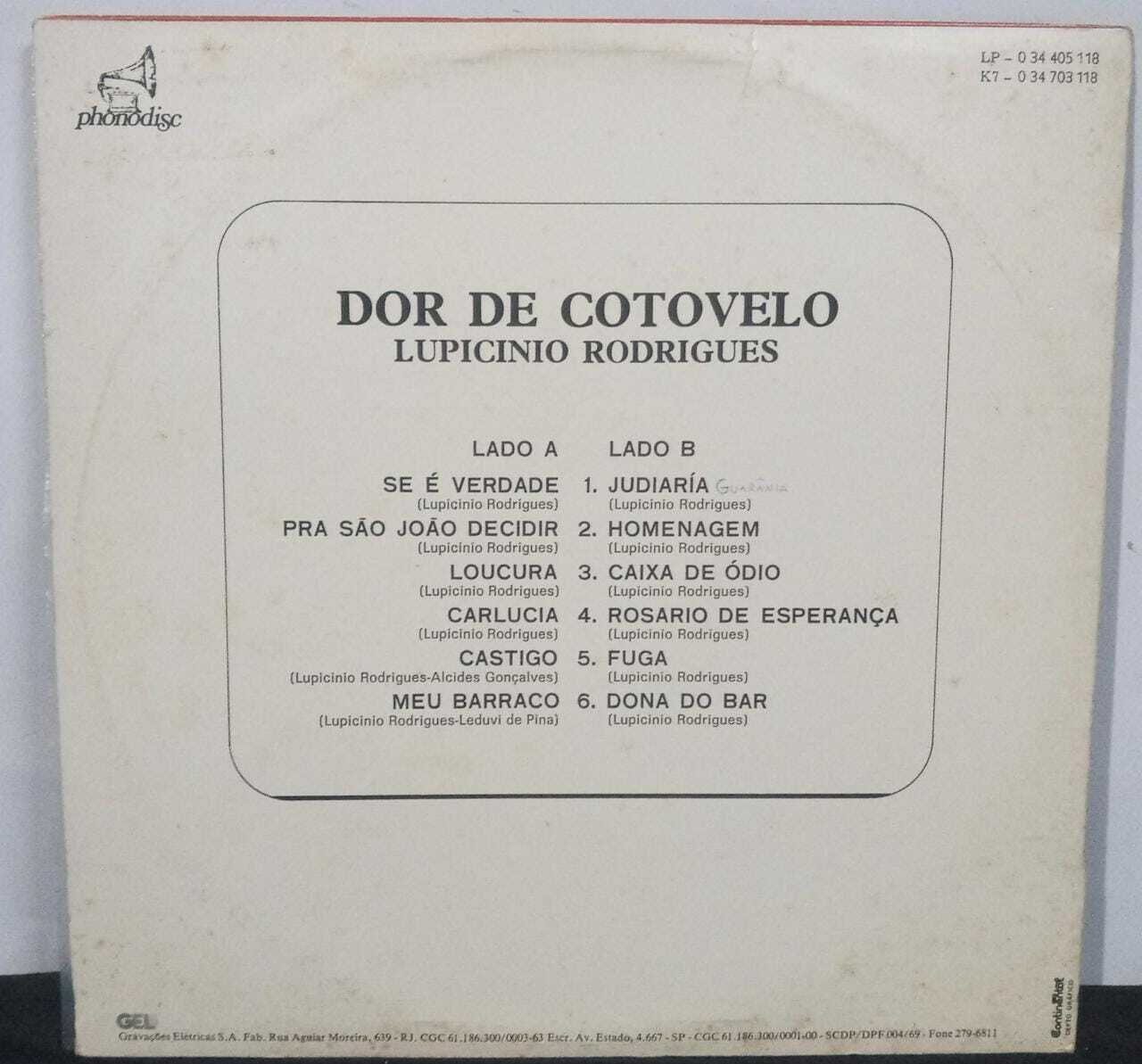 Vinil - Lupicinio Rodrigues - Dor de Cotovelo