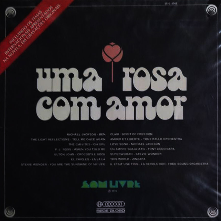 Vinil - Uma Rosa com Amor - Trilha Sonora Internacional da Novela