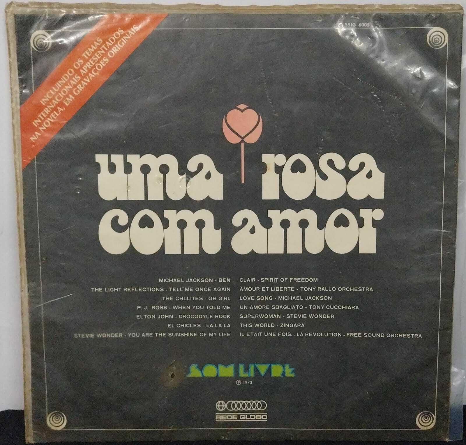 Vinil - Uma Rosa com Amor - Trilha Sonora Internacional da Novela