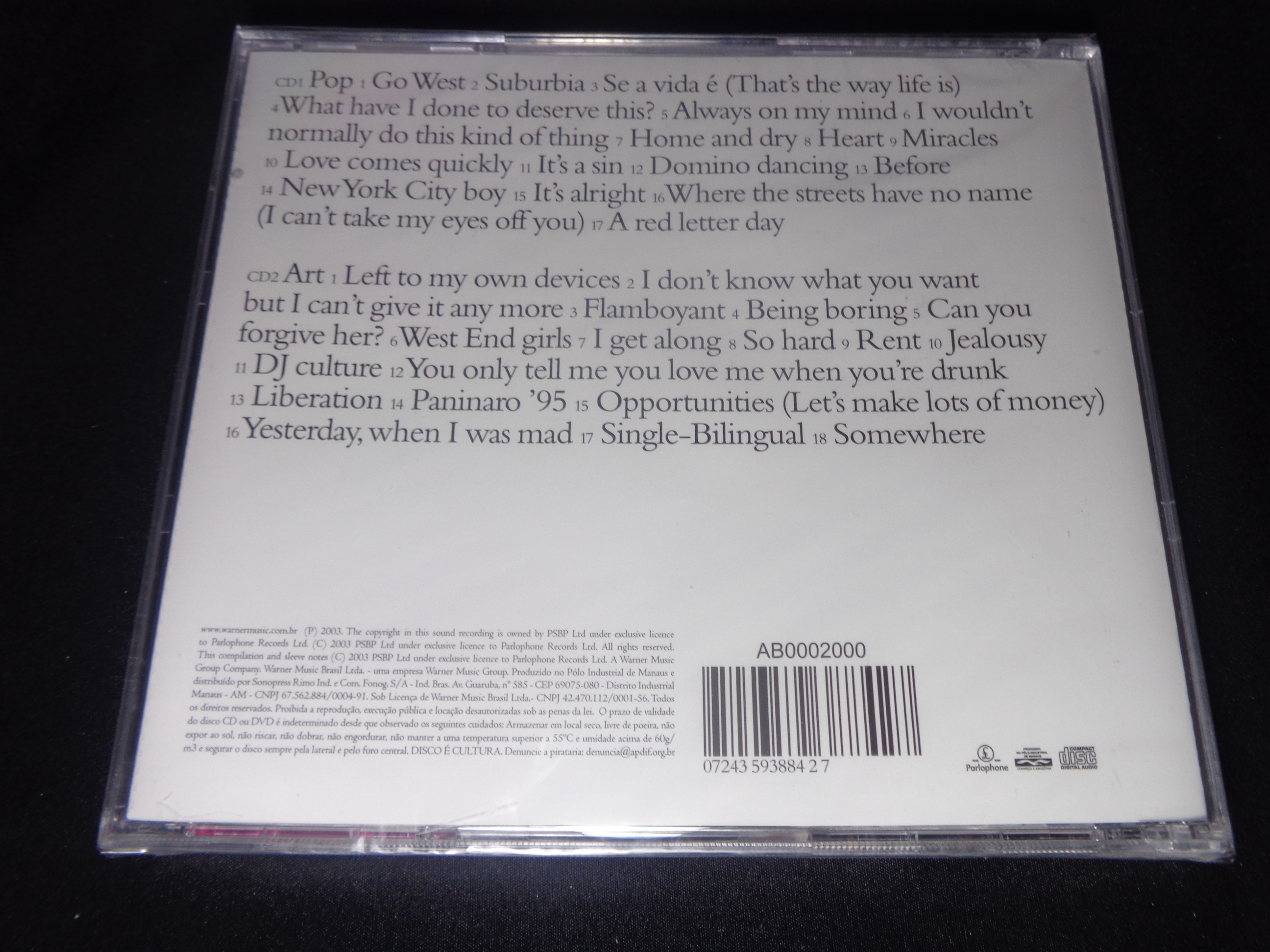 CD - Pet Shop Boys - Pop Art The Hits (Duplo)