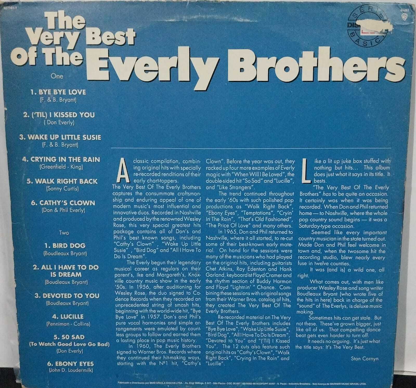 Vinil - Everly Brothers the - The Very Best of the Everly Brothers