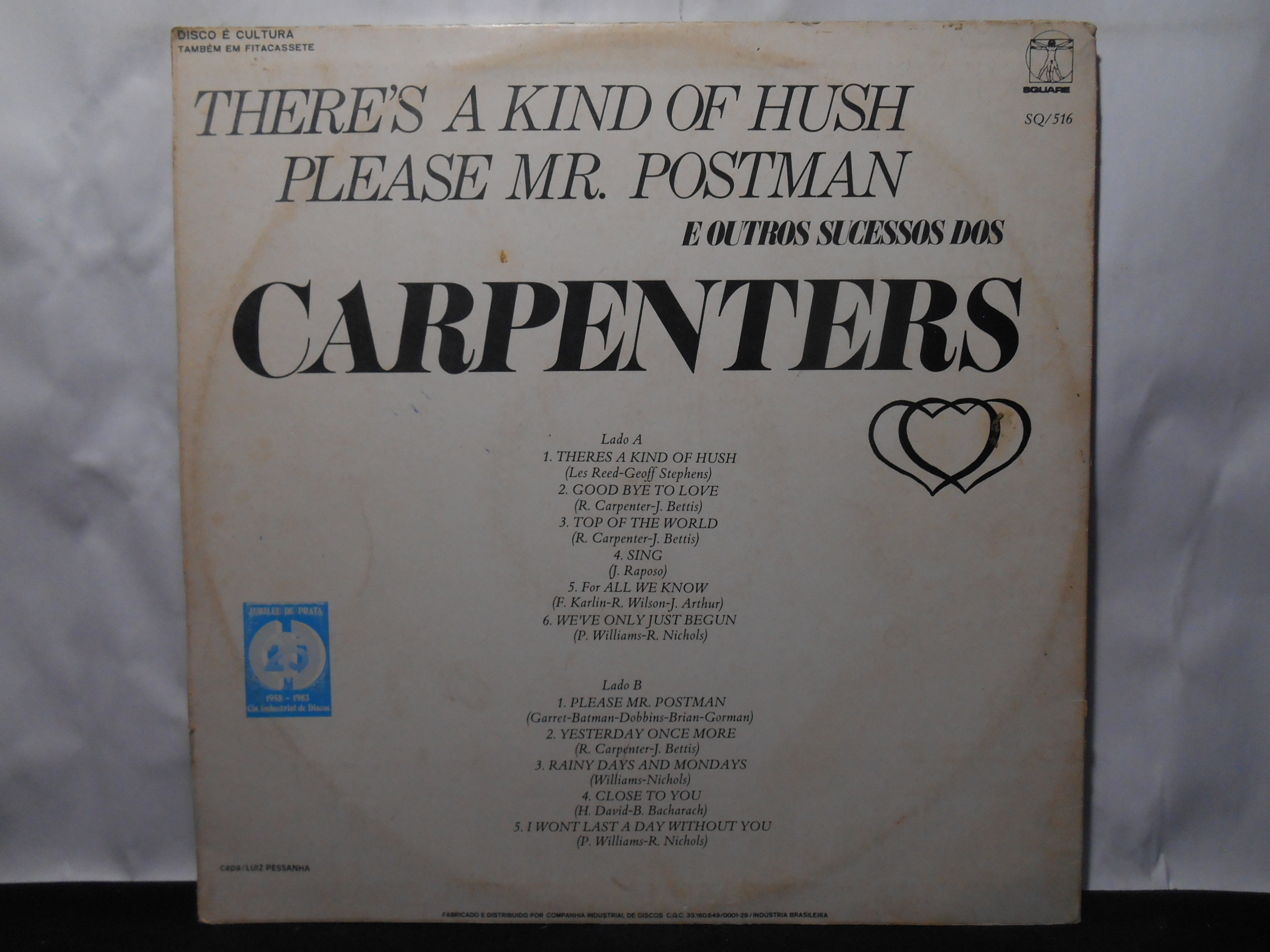 Vinil - Carpenters - Theres a Kind of Hush / Please Mr Postman e Outros Sucessos dos Carpenters