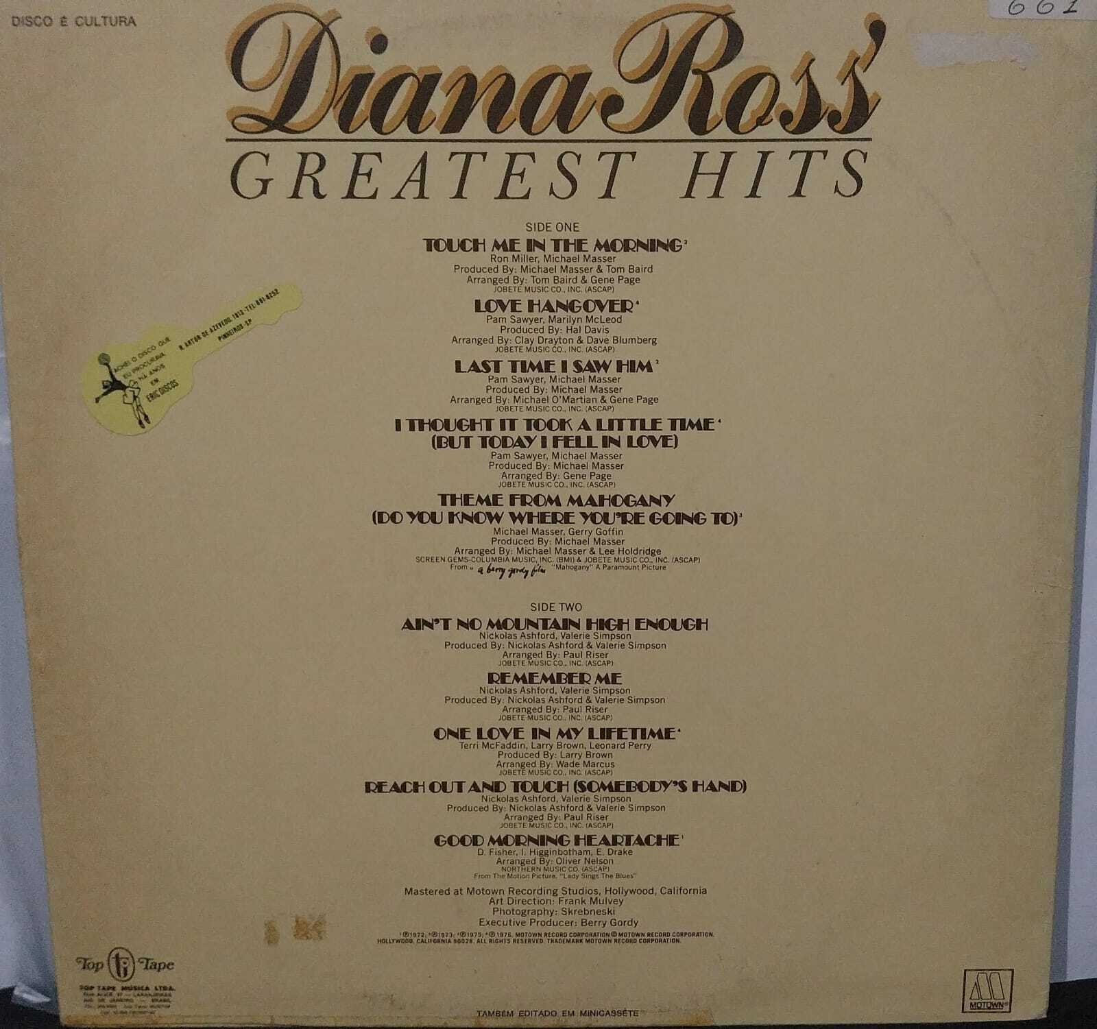 Vinil - Diana Ross - Greatest Hits