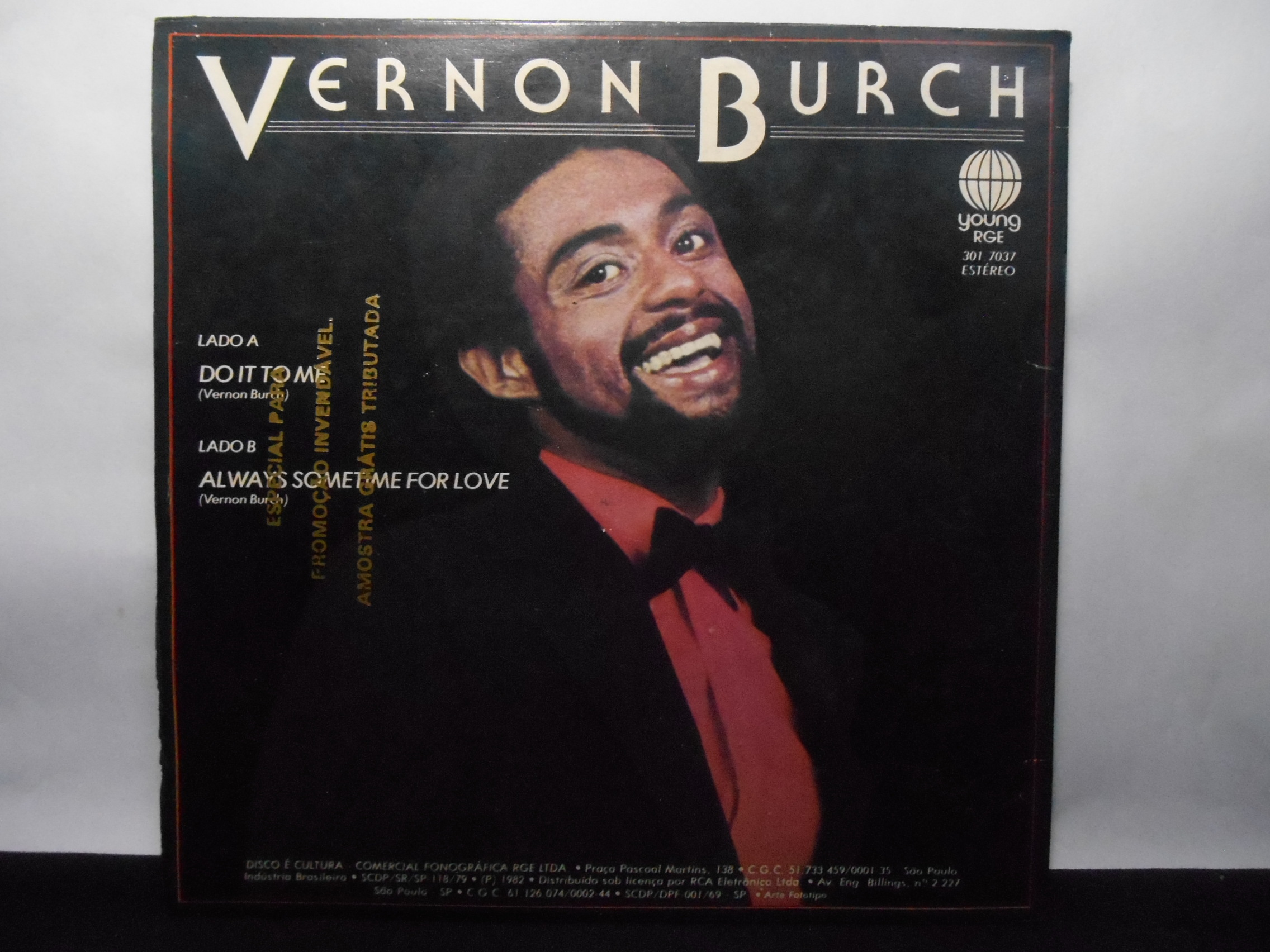 Vinil Compacto - Vernon Burch - Do it to Me