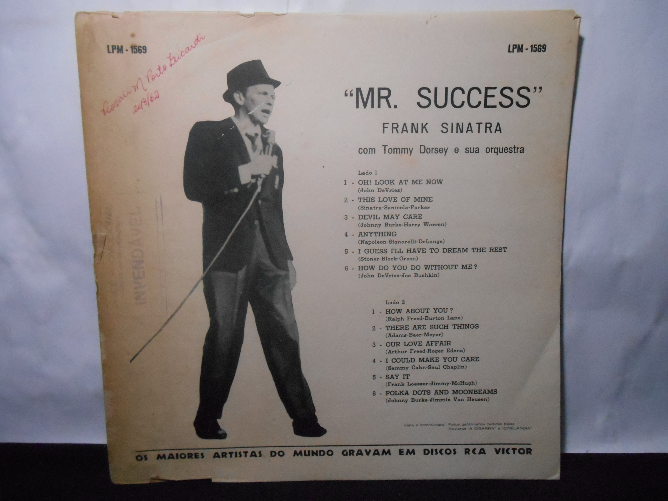 Vinil - Frank Sinatra com Tommy Dorsey e sua Orquestra - Mr Success