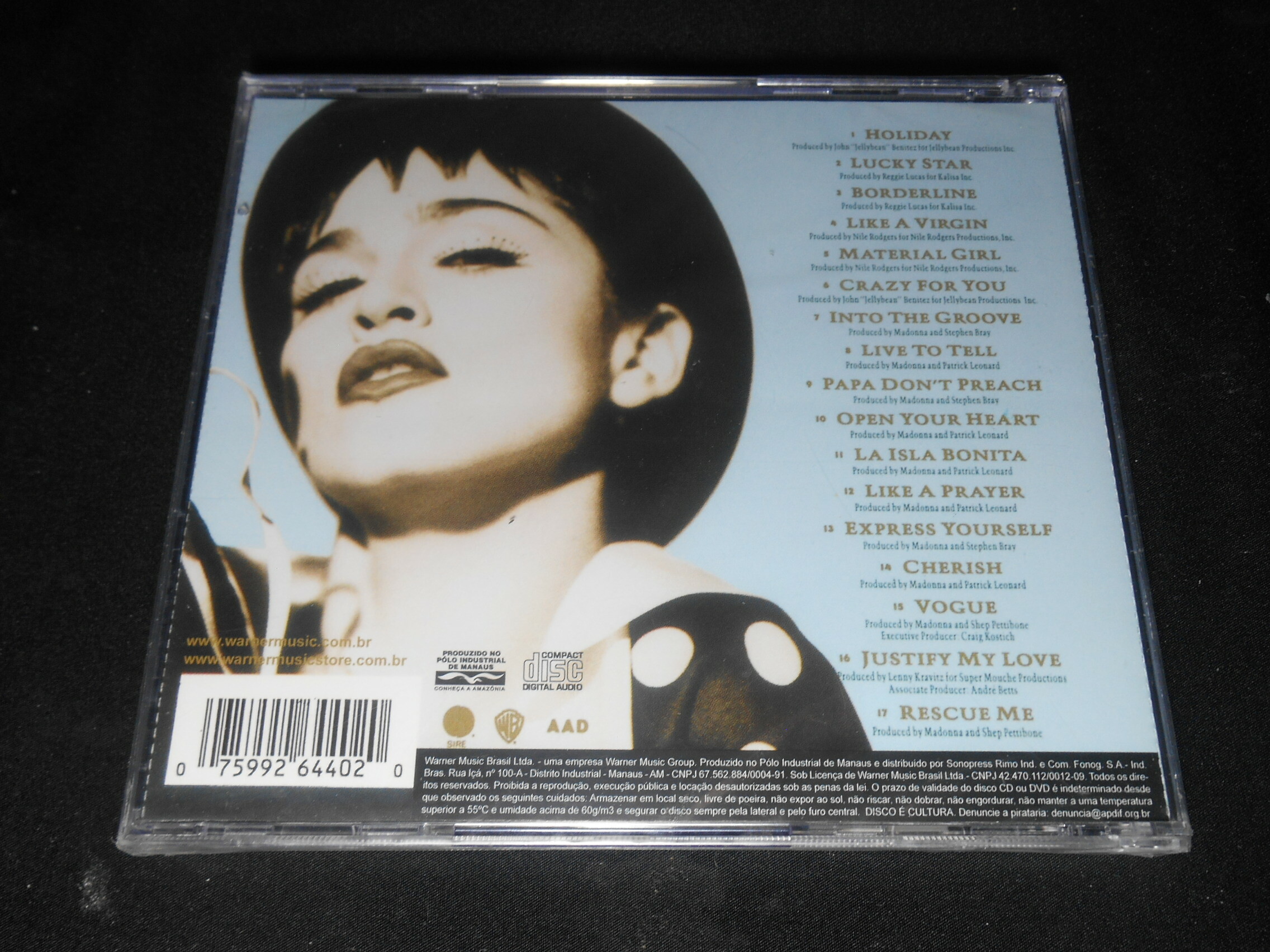 CD - Madonna - the Immaculate Collection (Lacrado)