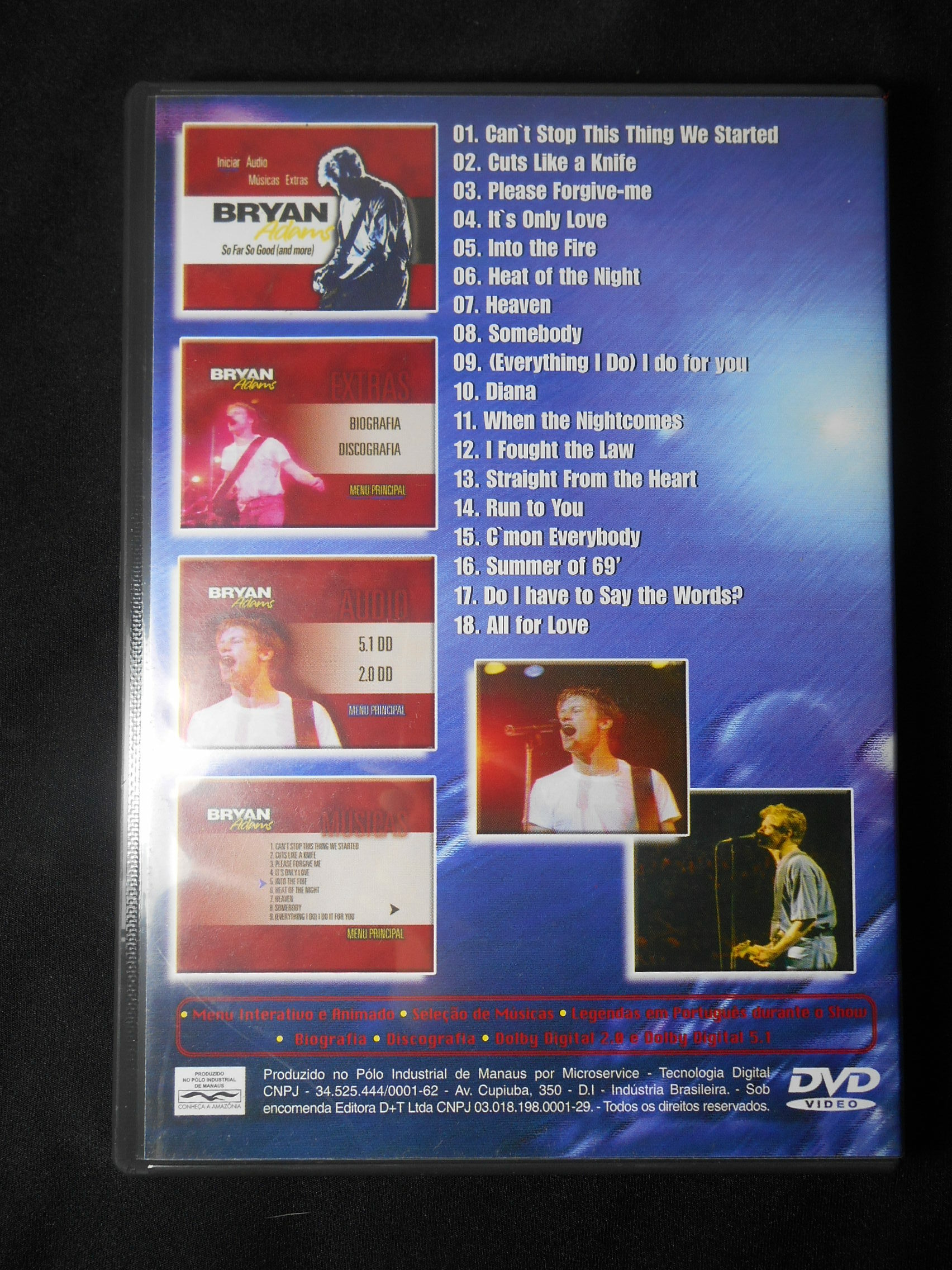 DVD - Bryan Adams - So Far So Good