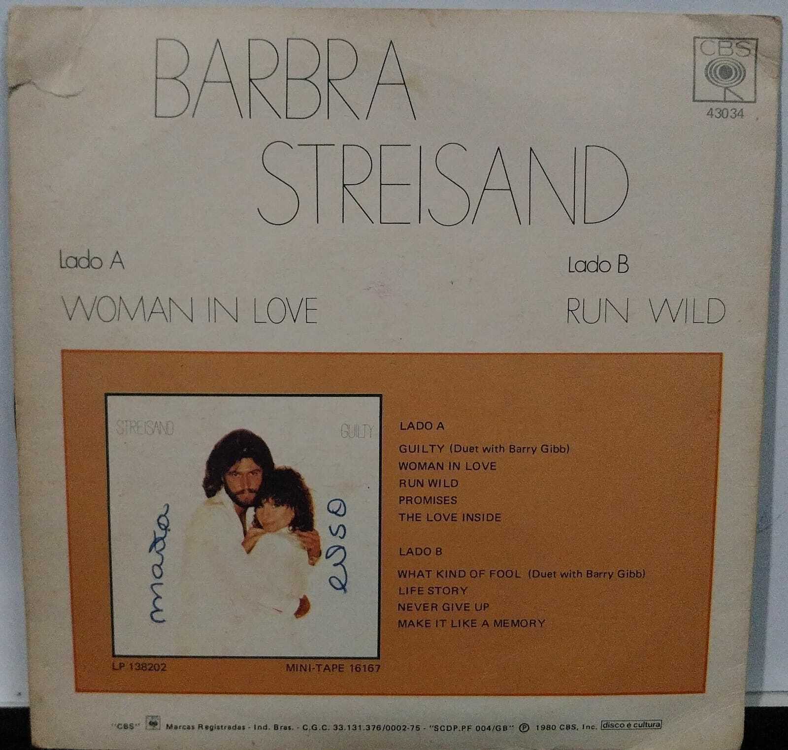 Vinil Compacto - Barbra Streisand - Woman In Love