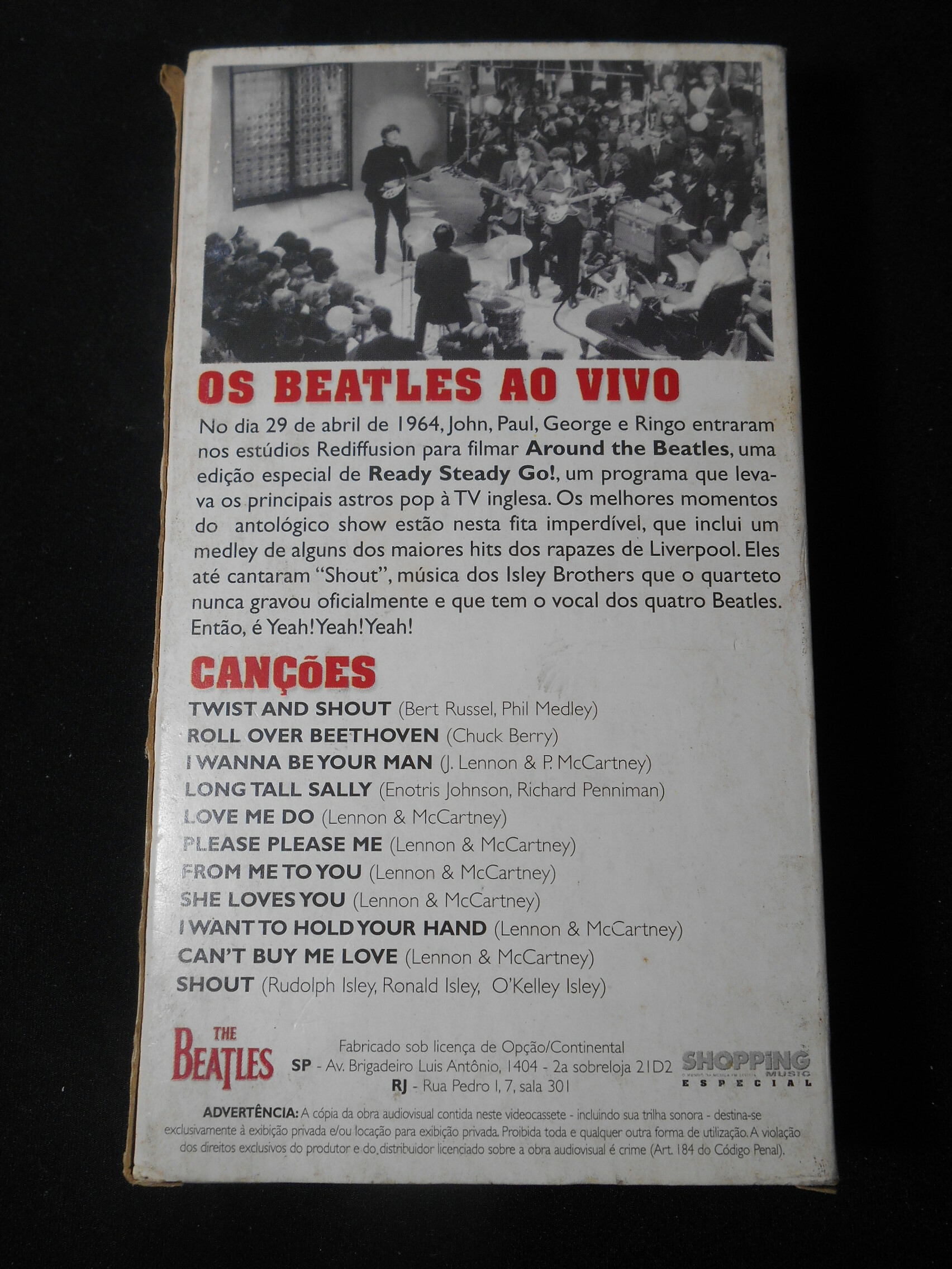 Fita VHS - Beatles The - Ao Vivo no Ready Steady Go