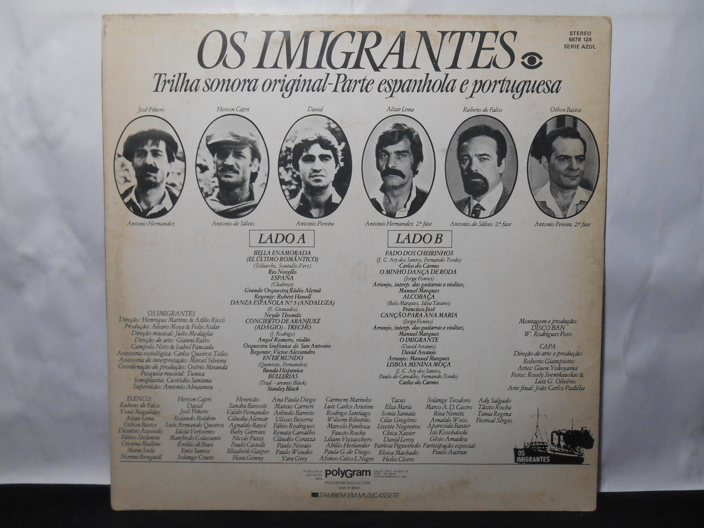 VINIL - Os Imigrantes - Trilha Sonora Original (Parte Espanhola e Porturguesa)