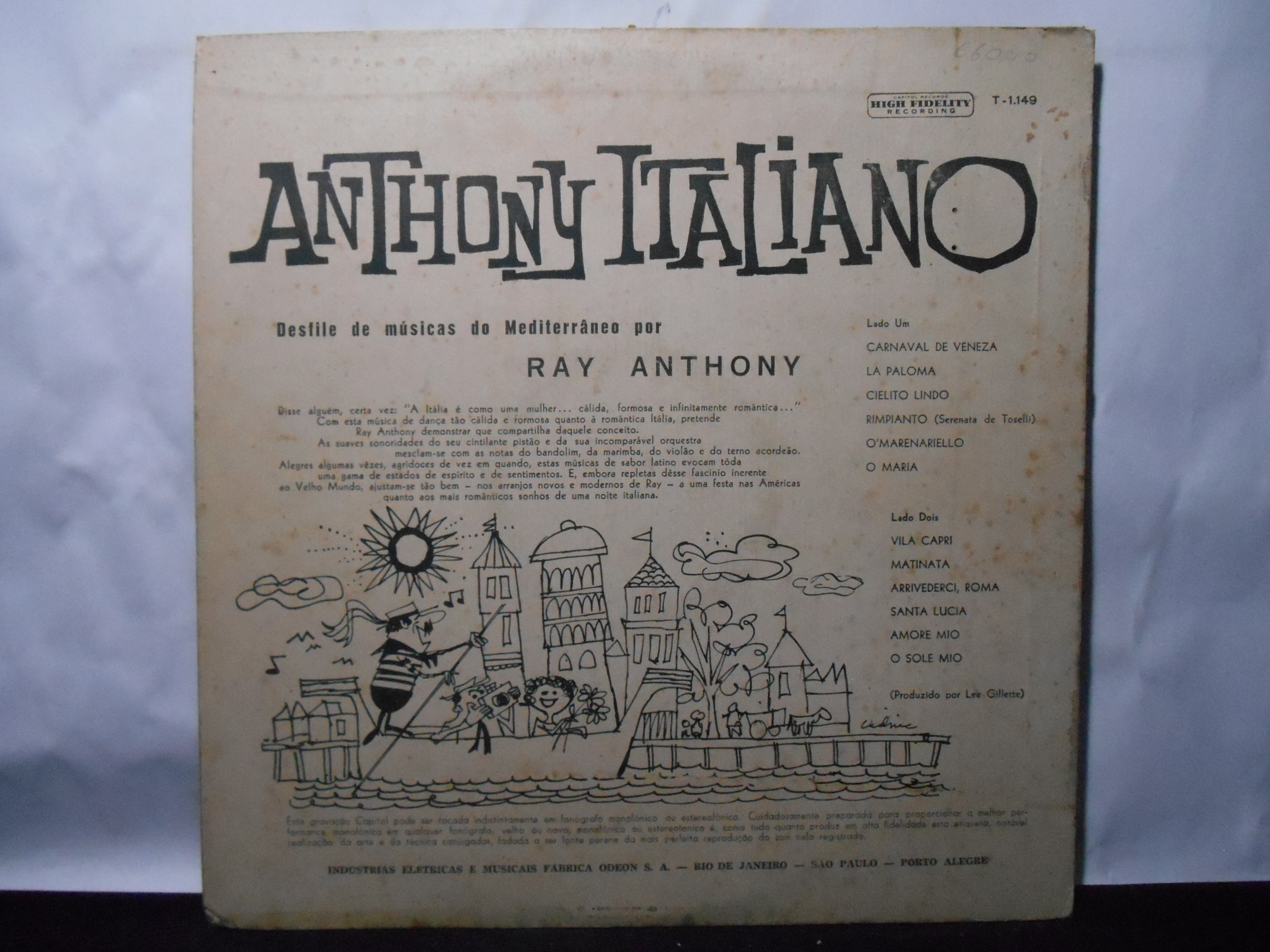 Vinil - Ray Anthony e sua Orquestra - Anthony Italiano