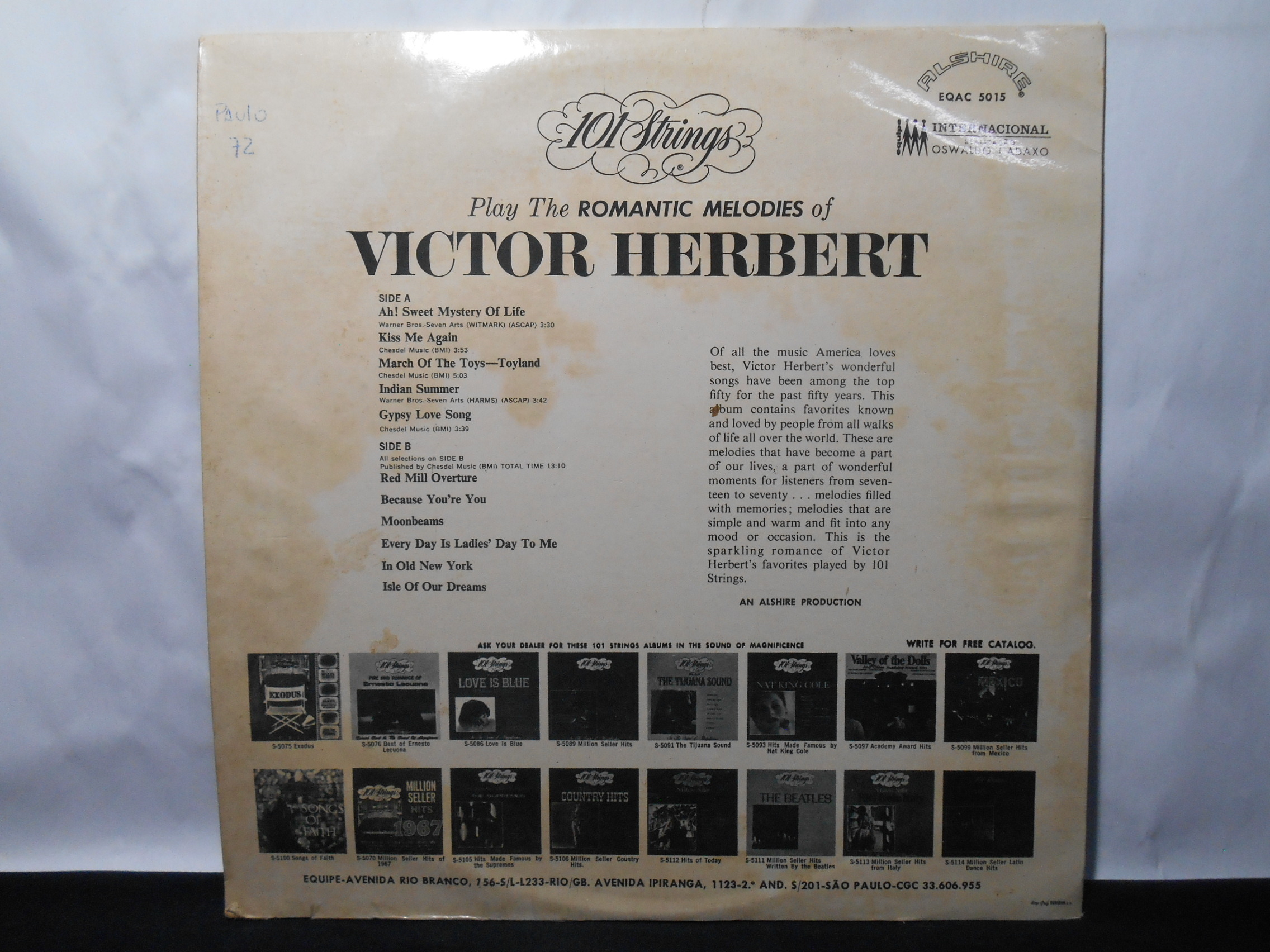 Vinil - 101 Strings - Play the Romantic Melodies of Victor Herbert in the Sound of Magnificence