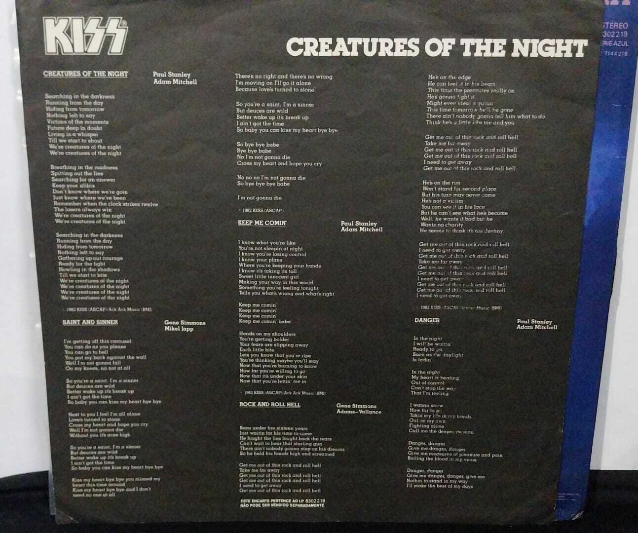 Vinil - Kiss - Creatures of the Night