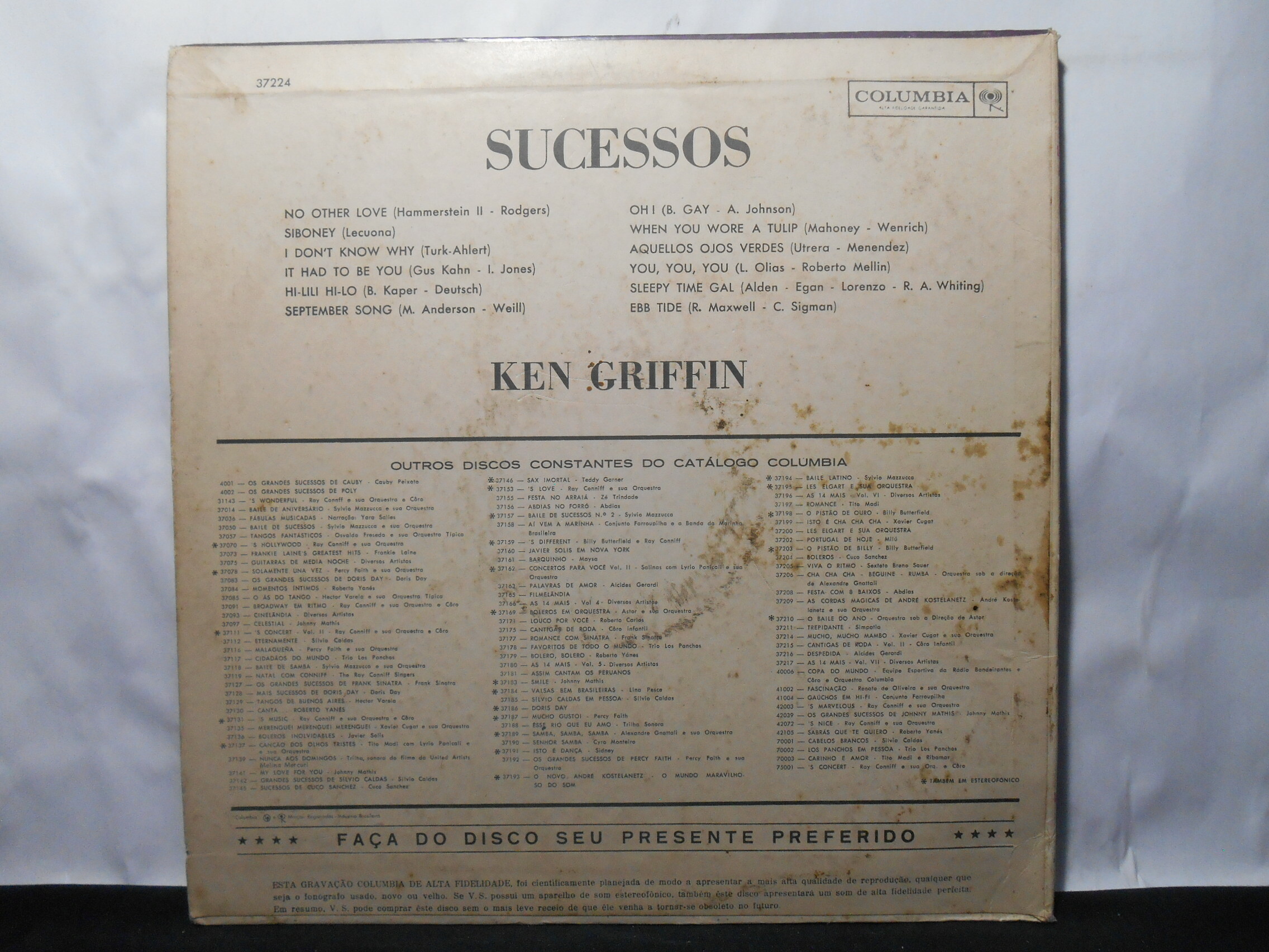 Vinil - Ken Griffin - Grandes Sucessos