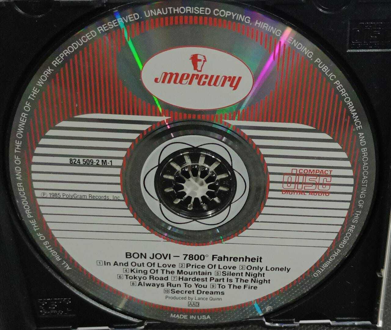 CD - Bon Jovi - 7800 fahrenheit (USA)