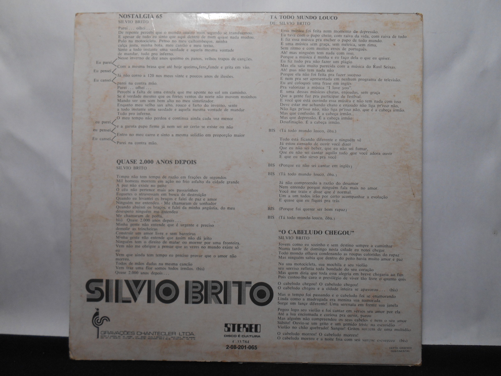 Vinil Compacto - Silvio Brito - Nostalgia 65