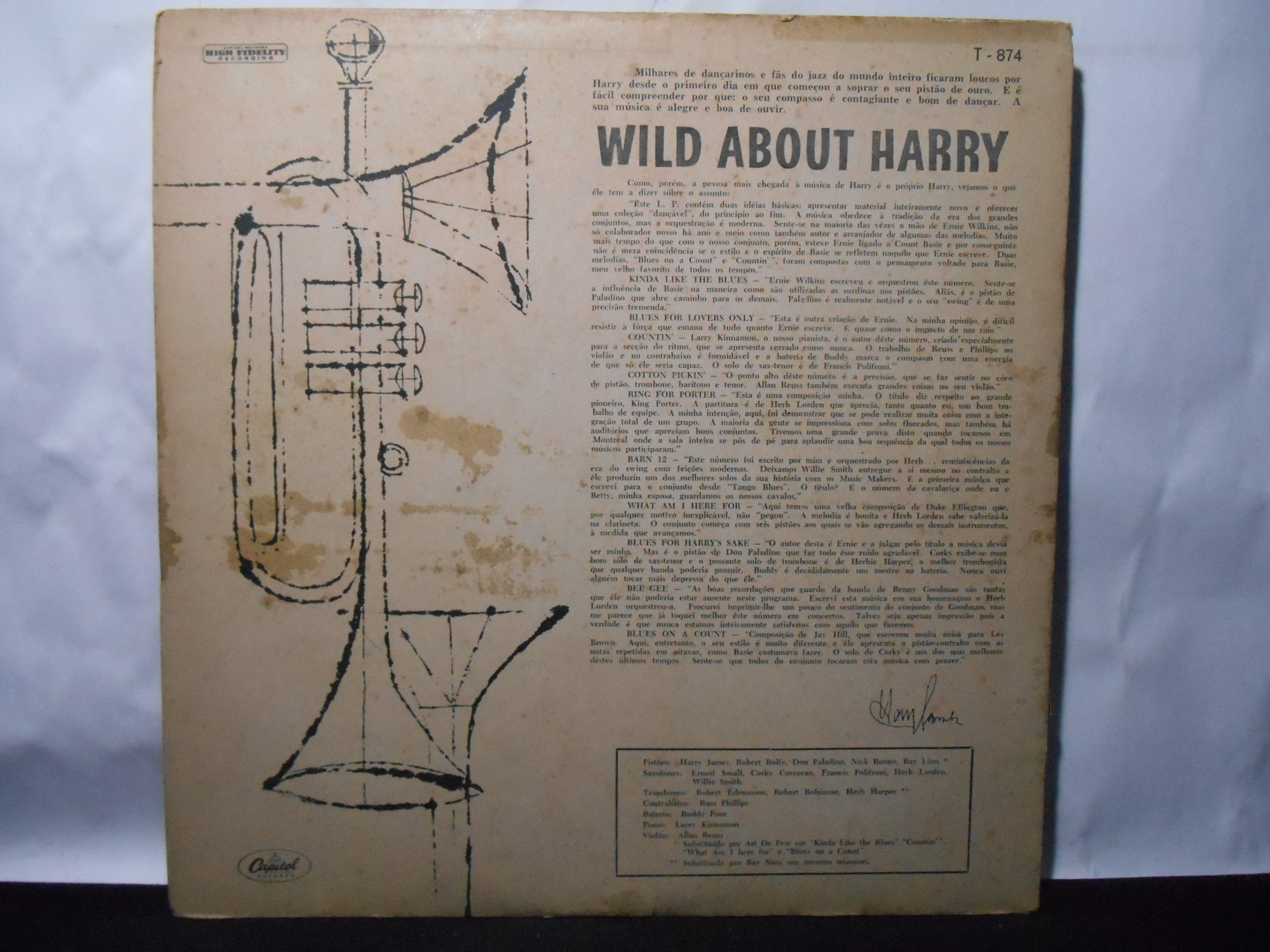 Vinil - Harry James e sua Orquestra - Wild About Harry