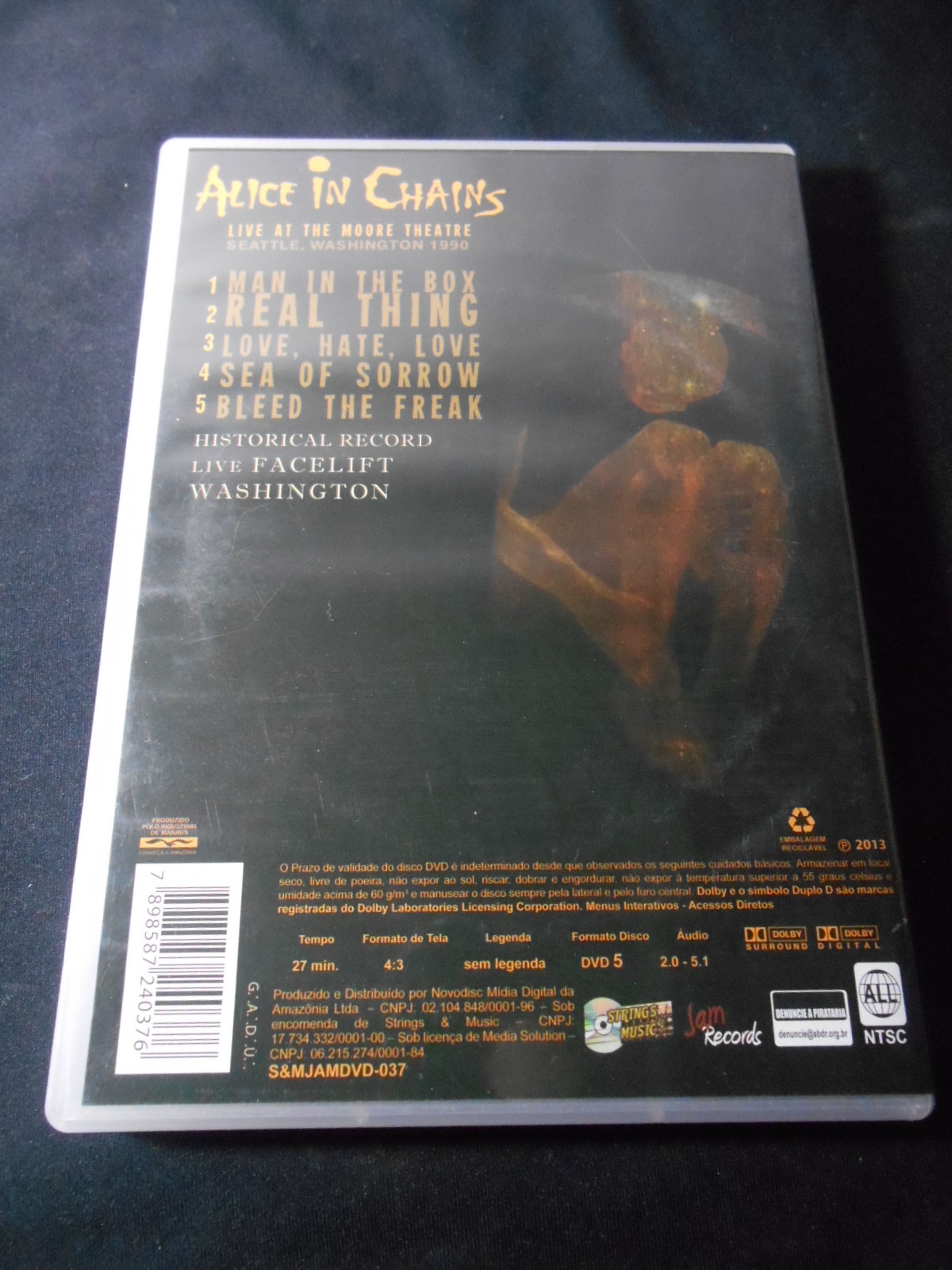 DVD - Alice in Chains - Live at the Moore Theatre