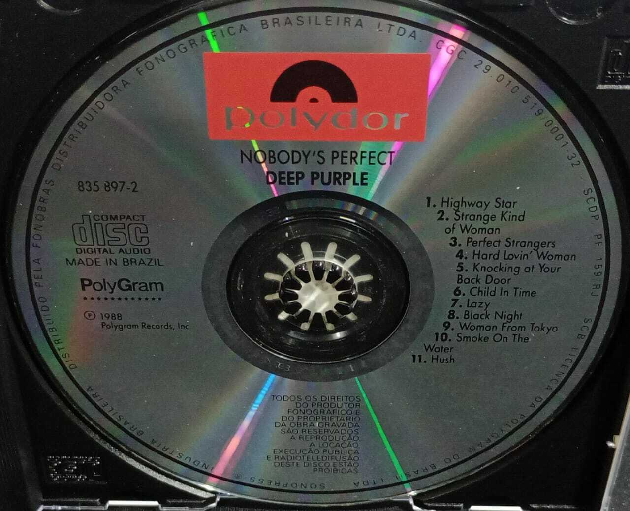 CD - Deep Purple - Nobodys Perfect