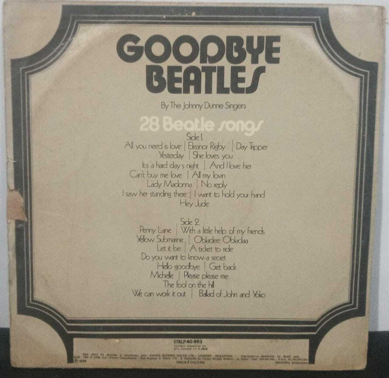 Vinil - Johnny Dunne Singers The - Goodbye Beatles