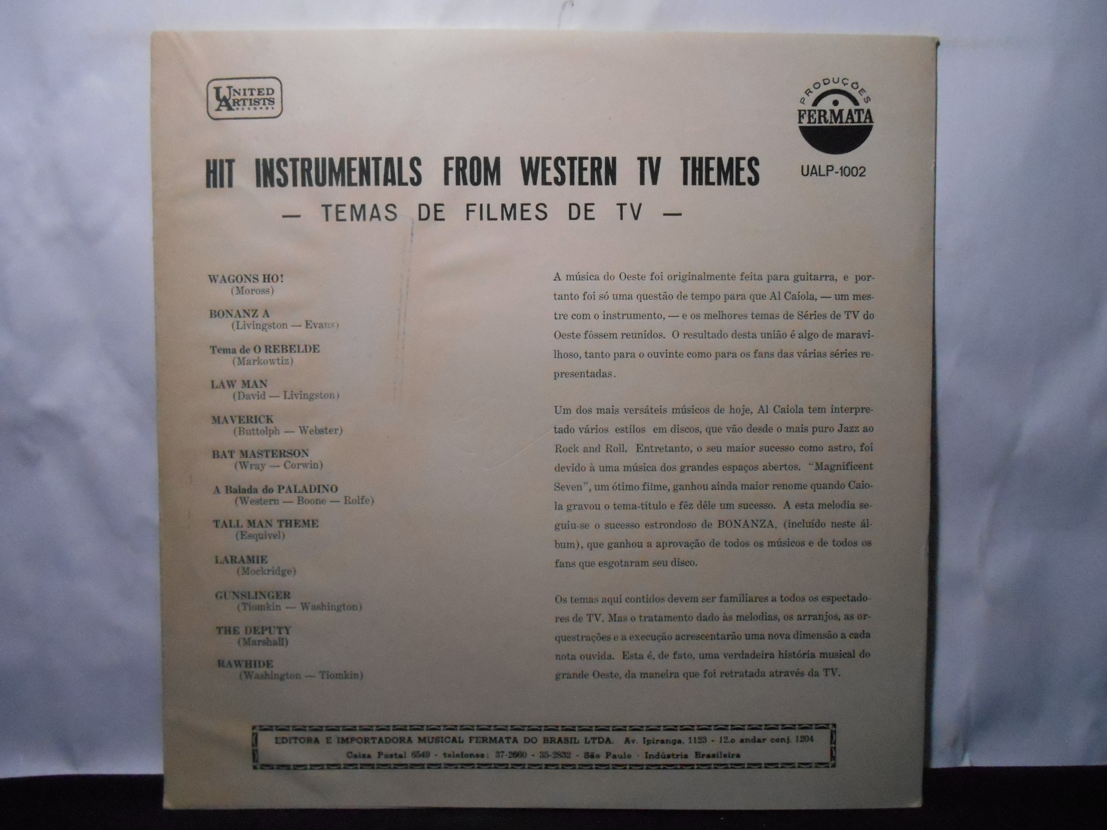 Vinil - Al Caiola - Guitars with Orchestra - Hit Instrumentals from Western TV Themes