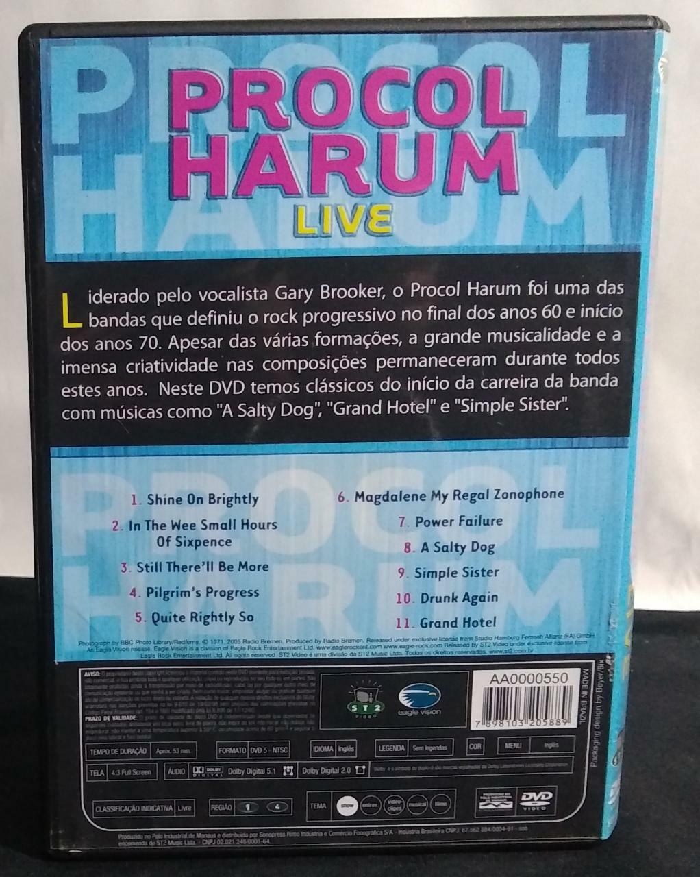 DVD - Procol Harum - Live
