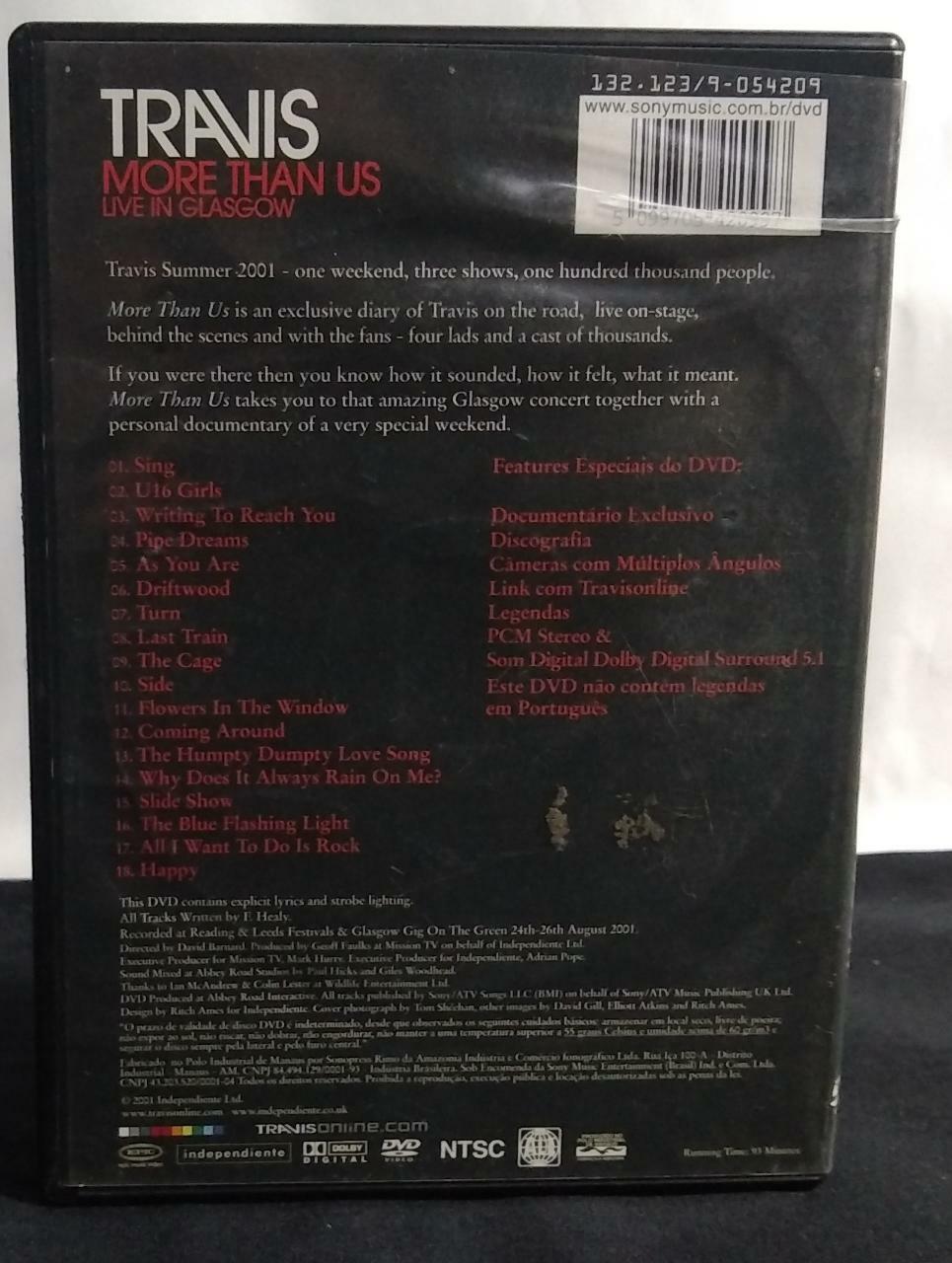 DVD - Travis - More Than us Live in Glasgow