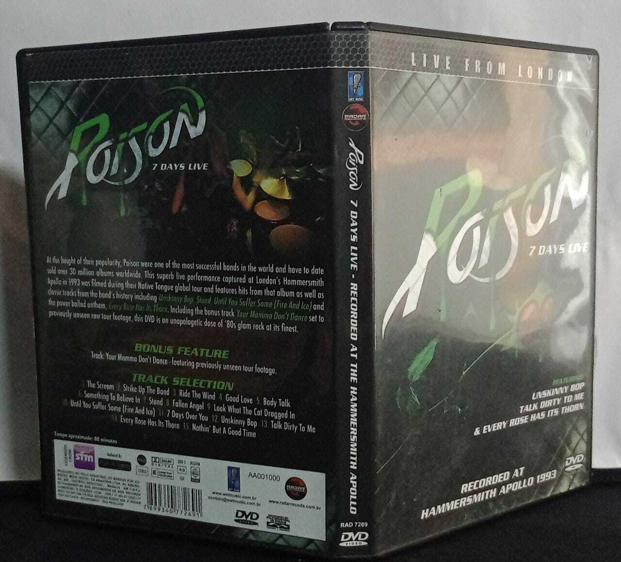 DVD - Poison - 7 Days Live