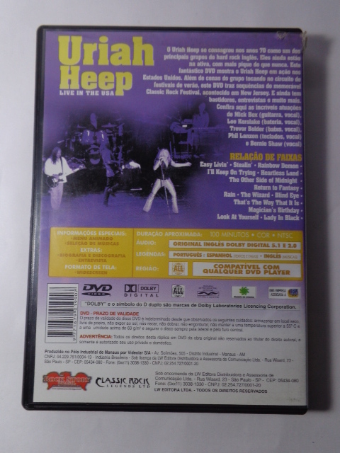 DVD - Uriah Heep - Live in the USA