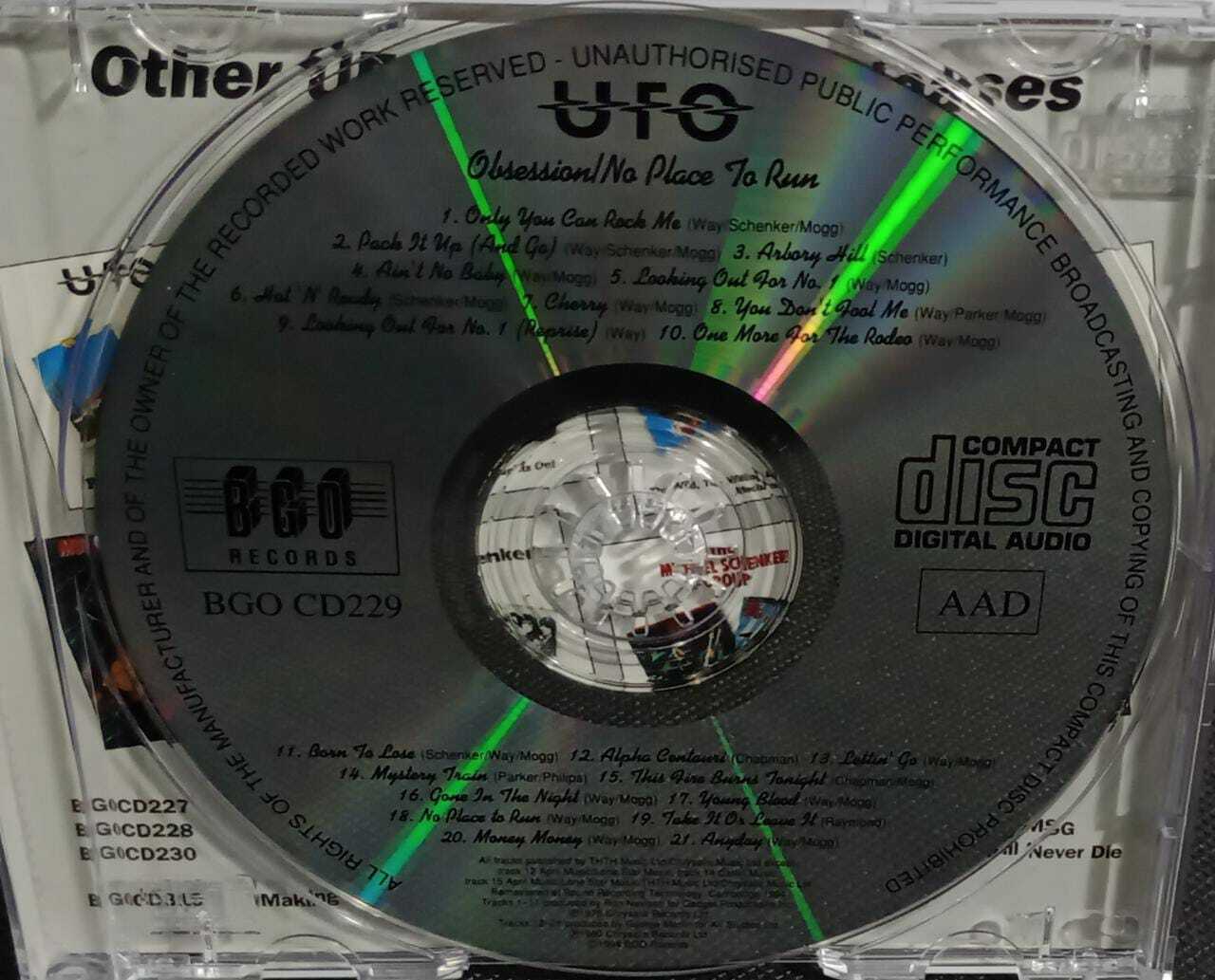CD - UFO - Obsession / No Place to Run (England)