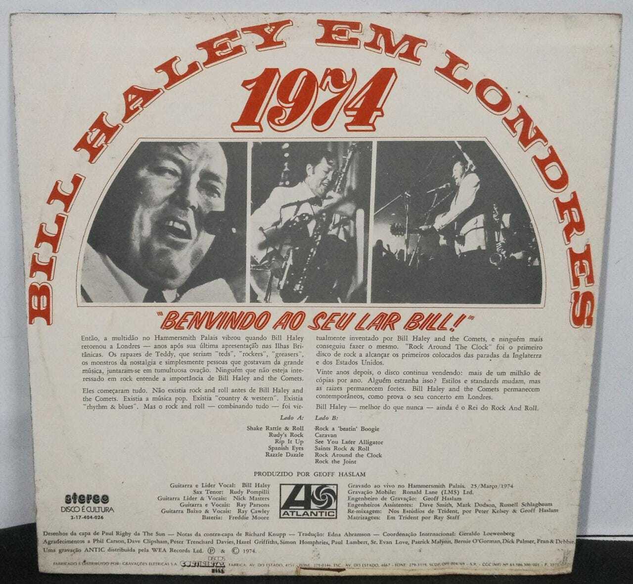 Vinil - Bill Haley And The Comets - Live In London 74