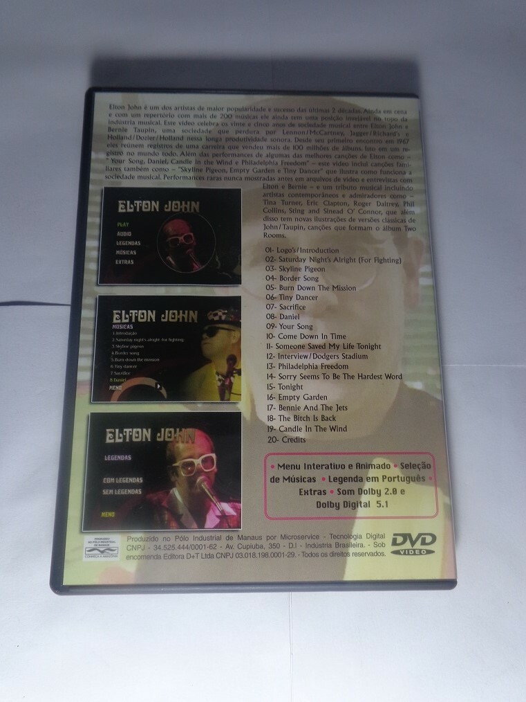 DVD - Elton John - Two Rooms Celebrating Songs
