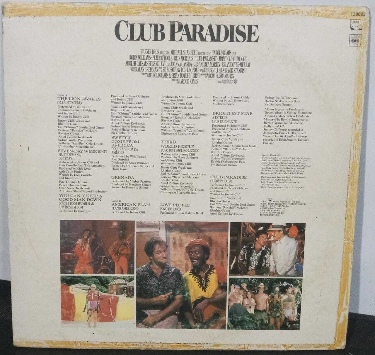 Vinil - Club Paradise - Original Motion Picture Soundtrack