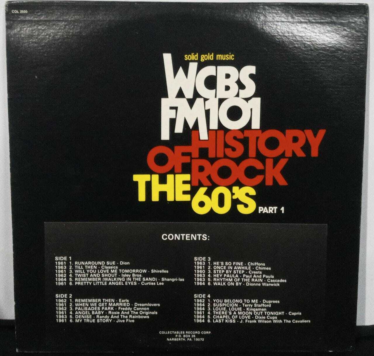 Vinil - WCBS fm101 History Of Rock - The 60s (duplo/USA)