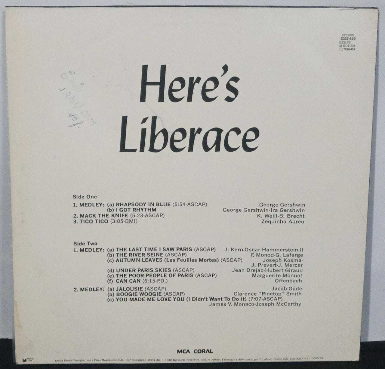 Vinil - Liberace - Heres Liberace