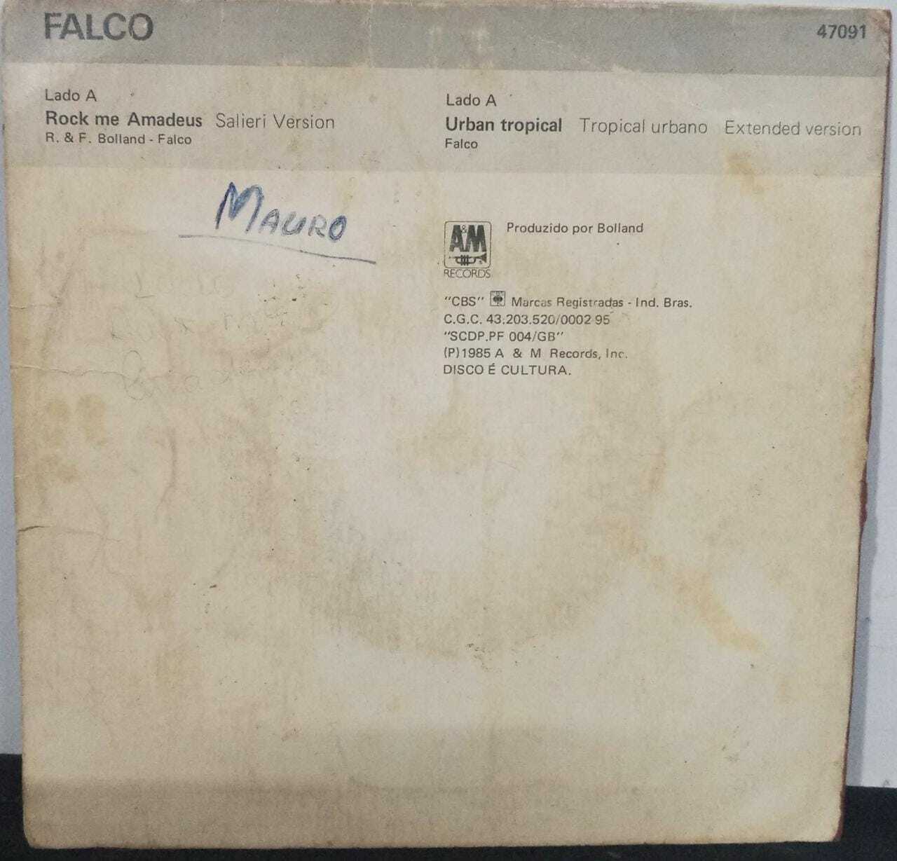 Vinil Compacto - Falco - Rock Me Amadeus