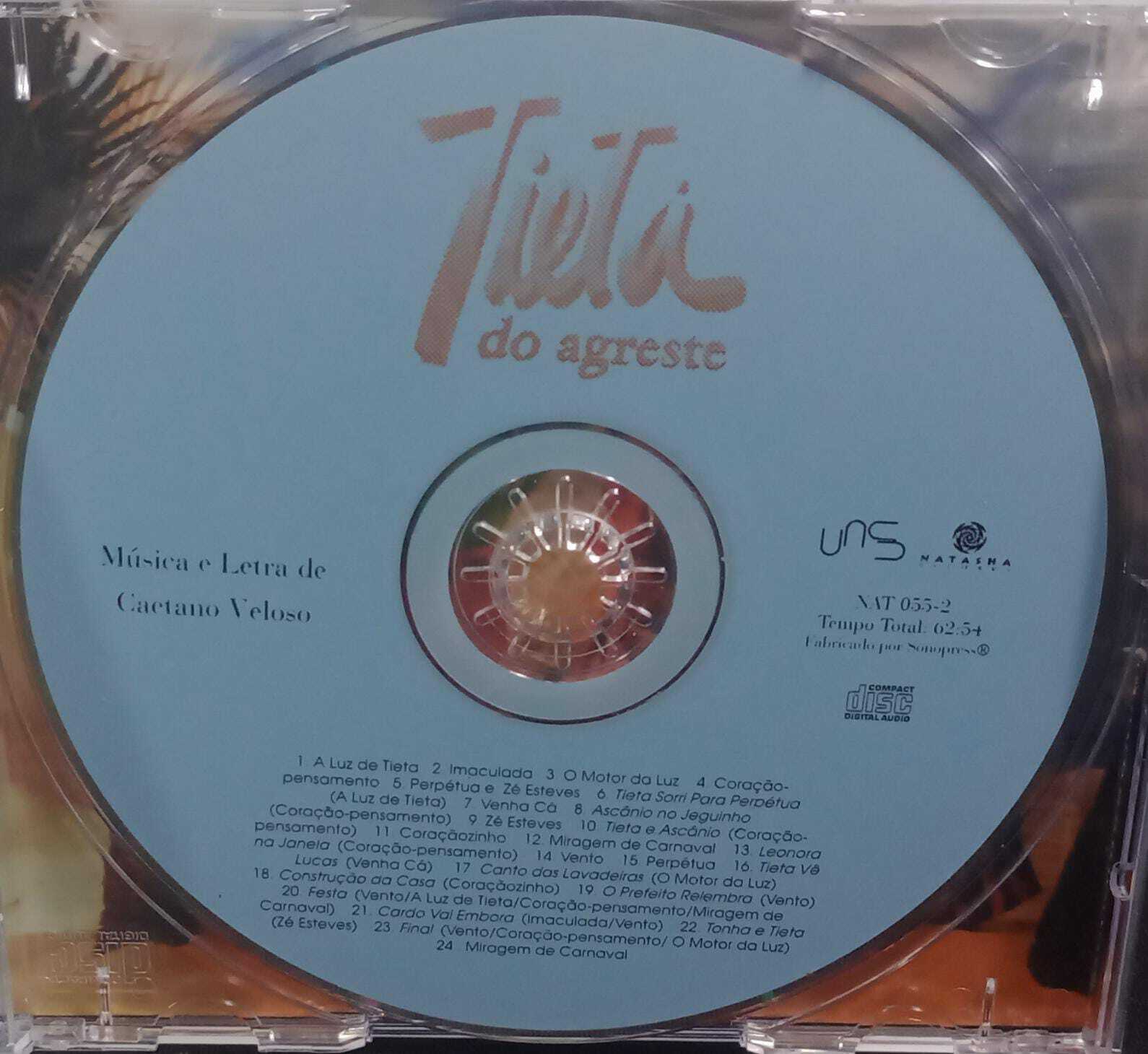 CD - Tieta Do Agreste - Trilha Original de Caetano Veloso